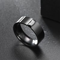 Simple Style Circle Stainless Steel Inlay Zircon Men's Rings main image 5