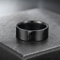 Simple Style Circle Stainless Steel Inlay Zircon Men's Rings main image 3