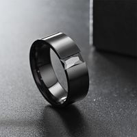 Simple Style Circle Stainless Steel Inlay Zircon Men's Rings main image 1