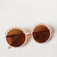 Vacation Flower Pc Round Frame Full Frame Kids Sunglasses sku image 2