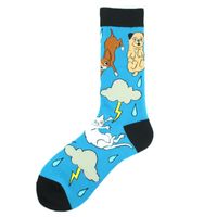 Men's Casual Animal Vegetable Notes Cotton Ankle Socks A Pair sku image 2