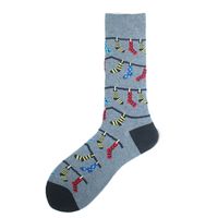 Men's Casual Animal Vegetable Notes Cotton Ankle Socks A Pair sku image 1
