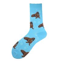 Men's Casual Animal Vegetable Notes Cotton Ankle Socks A Pair sku image 16