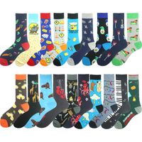 Men's Casual Animal Vegetable Notes Cotton Ankle Socks A Pair main image 6
