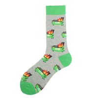 Men's Casual Animal Vegetable Notes Cotton Ankle Socks A Pair sku image 18