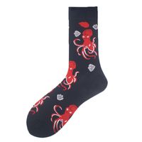 Men's Casual Animal Vegetable Notes Cotton Ankle Socks A Pair sku image 14