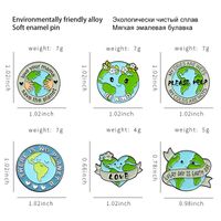 Cartoon Style Original Design Cowboy Style Earth Letter Scenery Alloy Stamping Stoving Varnish Plating Kid's Unisex Brooches main image 3