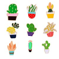Simple Style Cactus Alloy Enamel Metal Unisex Brooches main image 1