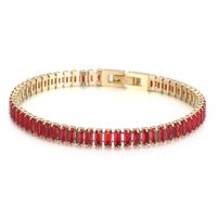 Elegant Solid Color Titanium Steel 18K Gold Plated Artificial Gemstones Bracelets In Bulk sku image 7