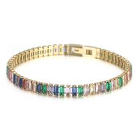 Elegant Solid Color Titanium Steel 18K Gold Plated Artificial Gemstones Bracelets In Bulk sku image 10