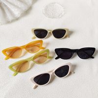Sweet Color Block Uv400 Resin Cat Eye Full Frame Women's Sunglasses main image 4