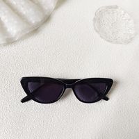 Sweet Color Block Uv400 Resin Cat Eye Full Frame Women's Sunglasses sku image 1