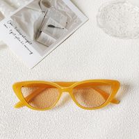 Sweet Color Block Uv400 Resin Cat Eye Full Frame Women's Sunglasses sku image 3