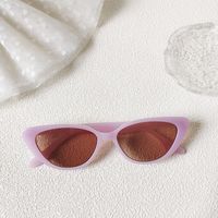 Sweet Color Block Uv400 Resin Cat Eye Full Frame Women's Sunglasses sku image 7