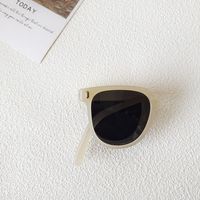 Streetwear Solid Color Pc Square Foldable Full Frame Kids Sunglasses sku image 3