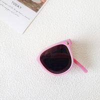 Streetwear Solid Color Pc Square Foldable Full Frame Kids Sunglasses sku image 2