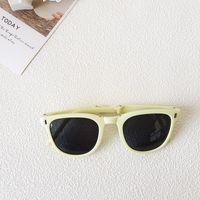 Streetwear Solid Color Pc Square Foldable Full Frame Kids Sunglasses sku image 5