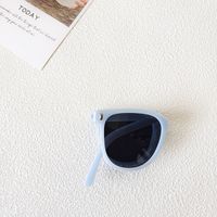 Streetwear Solid Color Pc Square Foldable Full Frame Kids Sunglasses sku image 7
