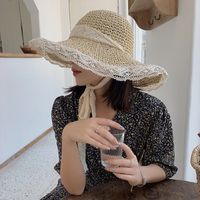 Women's Vacation Simple Style Bow Knot Big Eaves Sun Hat sku image 21
