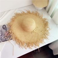 Women's Simple Style Bow Knot Flat Eaves Sun Hat main image 2
