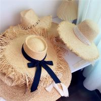 Women's Simple Style Bow Knot Flat Eaves Sun Hat main image 3