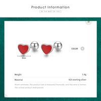 1 Pair Modern Style Simple Style Star Heart Shape Sterling Silver Epoxy Plating 14k Gold Plated Rhodium Plated Ear Studs main image 5