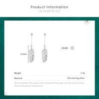 1 Pair Simple Style Artistic Leaves Sterling Silver Plating Hollow Out Silver Plated Drop Earrings main image 4