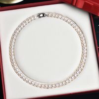 Chinoiserie Round Pearl Beaded Necklace 1 Set sku image 8