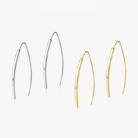 1 Pair Simple Style Solid Color Sterling Silver Plating Three-dimensional 14k Gold Plated Rhodium Plated Earrings main image 5