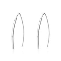1 Pair Simple Style Solid Color Sterling Silver Plating Three-dimensional 14k Gold Plated Rhodium Plated Earrings sku image 1