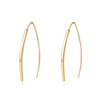 1 Pair Simple Style Solid Color Sterling Silver Plating Three-dimensional 14k Gold Plated Rhodium Plated Earrings sku image 2