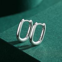 1 Pair Elegant Oval Plating Three-dimensional Sterling Silver Rose Gold Plated Rhodium Plated Earrings main image 3