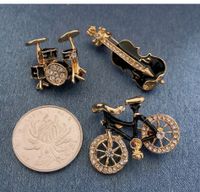 Cartoon Style Bicycle Alloy Inlay Artificial Gemstones Unisex Brooches main image 1