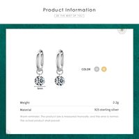 1 Pair Ins Style Round Sterling Silver Plating Inlay Zircon 14k Gold Plated Rhodium Plated Drop Earrings main image 4