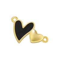 Casual Sweet Heart Shape Brass Enamel Plating Inlay Zircon 18k Gold Plated Women's Pendants main image 5