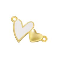 Casual Sweet Heart Shape Brass Enamel Plating Inlay Zircon 18k Gold Plated Women's Pendants main image 6