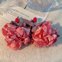 Simple Style Flower Cloth Handmade Women's Drop Earrings sku image 1