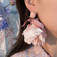 Simple Style Flower Cloth Handmade Women's Drop Earrings main image 4