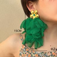 Ethnic Style Flower Gauze Handmade Women's Drop Earrings main image 3