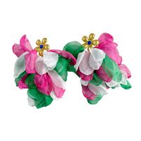 Ethnic Style Flower Gauze Handmade Women's Drop Earrings main image 5