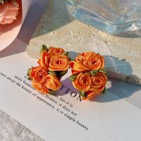 Simple Style Flower Alloy Handmade Women's Ear Studs sku image 4