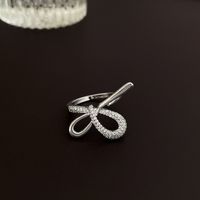 French Style Bow Knot Copper Zircon Rings In Bulk sku image 7
