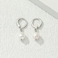 1 Pair Casual Commute Solid Color Alloy Freshwater Pearl Drop Earrings main image 3