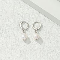 1 Pair Casual Commute Solid Color Alloy Freshwater Pearl Drop Earrings main image 4
