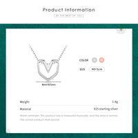 Ins Style Simple Style Heart Shape Sterling Silver Plating Hollow Out Rose Gold Plated Rhodium Plated Necklace main image 4