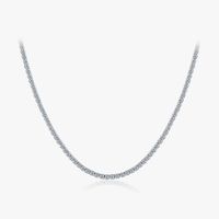 Luxurious Simple Style Round Sterling Silver Plating Inlay Zircon Rhodium Plated Choker main image 2