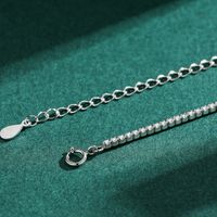 Luxuriös Einfacher Stil Runden Sterling Silber Überzug Inlay Zirkon Überzogen Mit Rhodium Halsband main image 5
