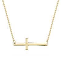 Ins Style Simple Style Cross Sterling Silver Plating 14k Gold Plated Rhodium Plated Choker sku image 2