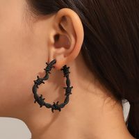 Vintage Style Solid Color Alloy Stoving Varnish Women's Earrings main image 5