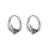 1 Piece Simple Style Solid Color Titanium Steel Plating Men's Earrings sku image 2